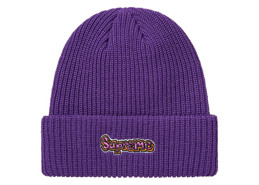Supreme Gonz Logo Beanie Purple