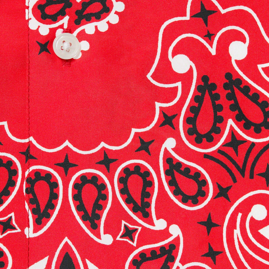 Supreme Bandana Silk S/S Shirt Red