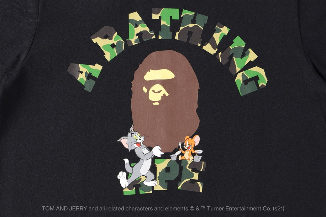 BAPE x Tom and Jerry College Tee Black