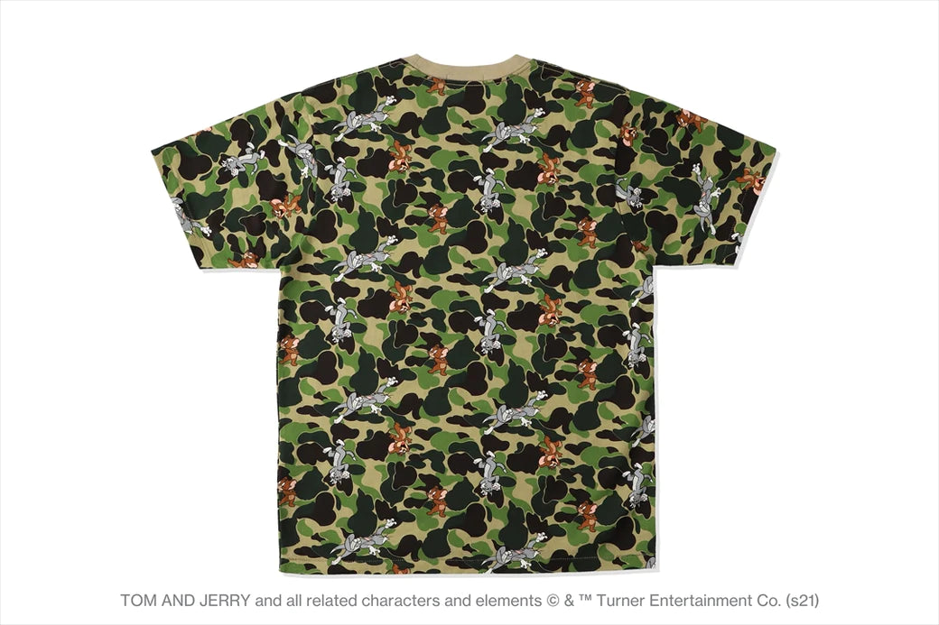 BAPE x Tom and Jerry Camo Tee Green