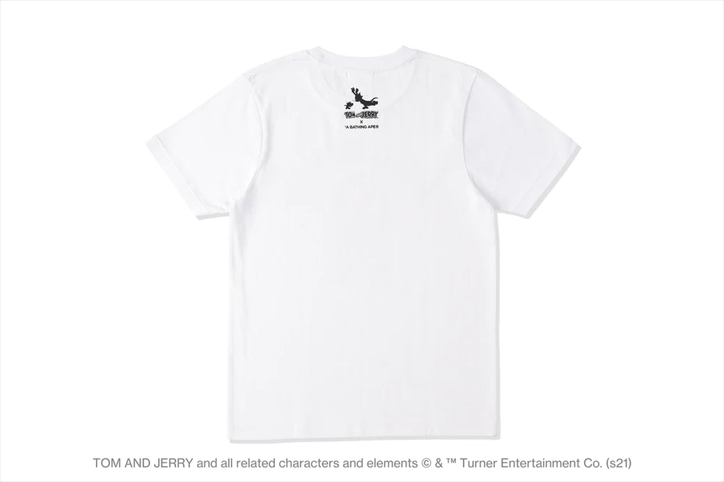 BAPE x Tom and Jerry College Tee White