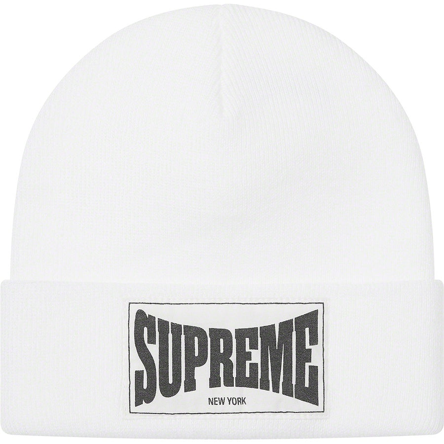 Supreme Woven Label Beanie White