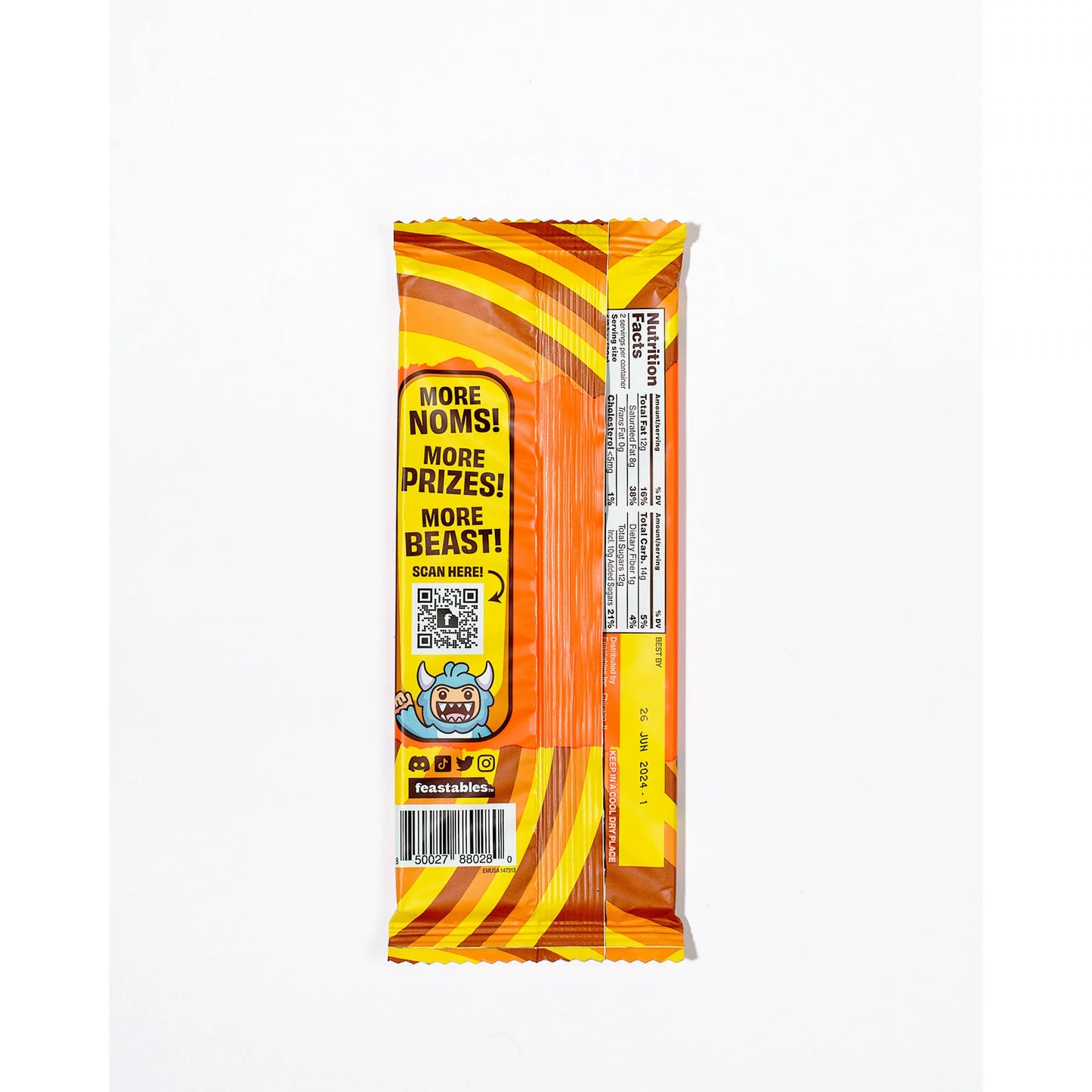 Feastables Mr Beast Milk Chocolate With Peanut Butter Bar, 60g
