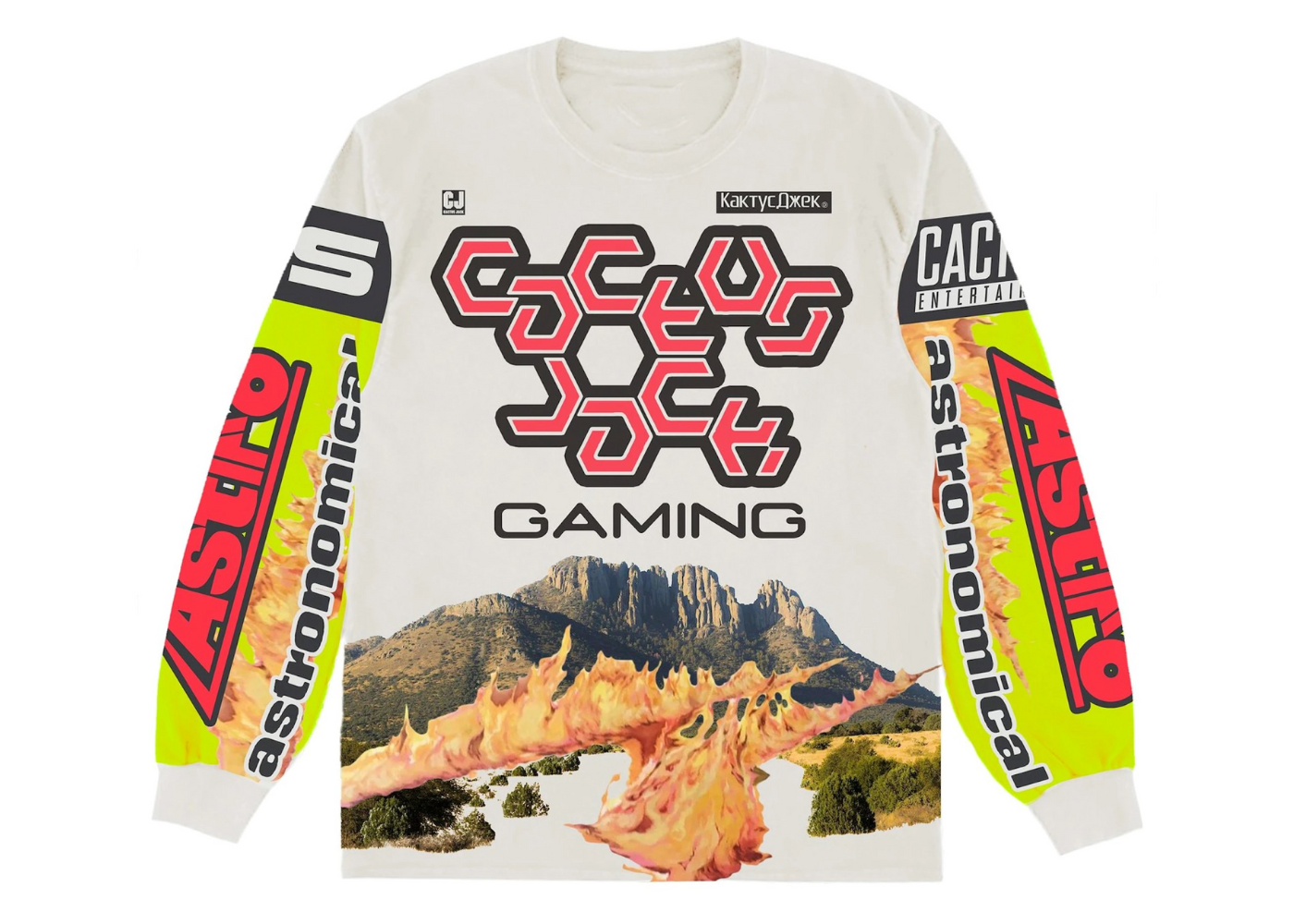 Travis Scott The Scotts Cj Gaming II L/S Jersey White/Multi – Mood