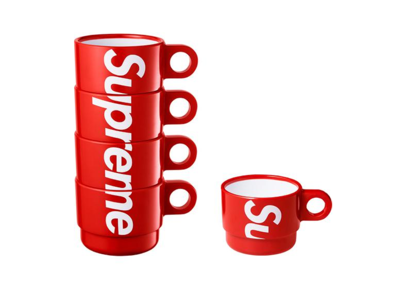 Supreme Stacking Cups (Set of 4) Red