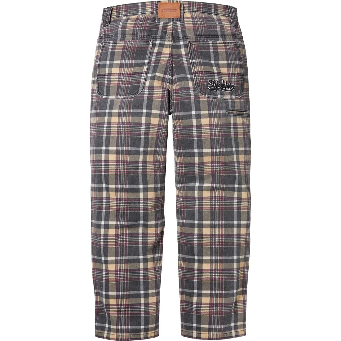 Supreme Dickies Double Knee Baggy Jean Black Plaid
