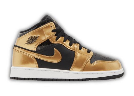 GS Jordan 1 Mid SE Metallic Gold Black