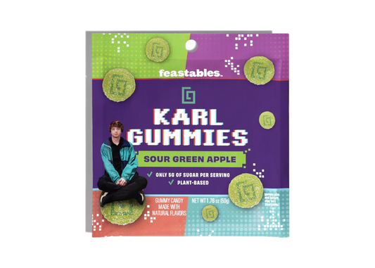 Feastables Karl Gummies Sour Green Apple, 50g