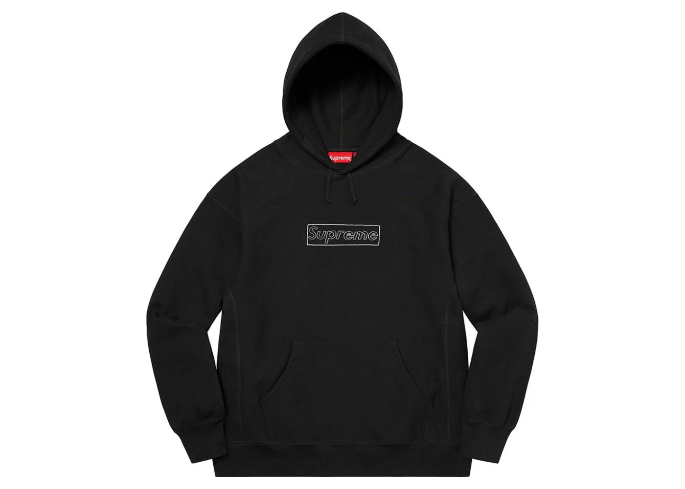 Supreme KAWS Chalk Logo Hooded Sweatshirt Black
