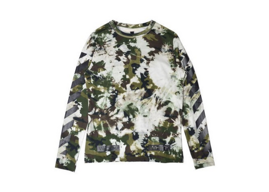 Off-White Camouflage Unisex Street Style U-Neck Long Sleeve