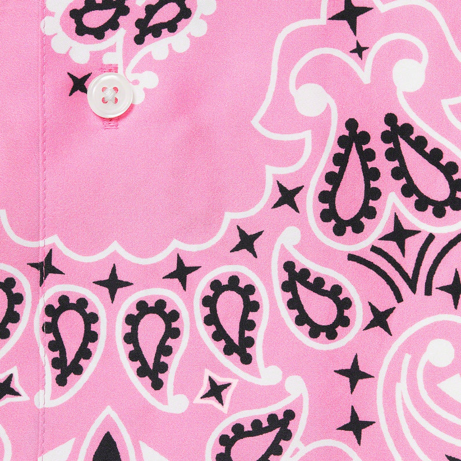 Supreme Bandana Silk S/S Shirt Pink