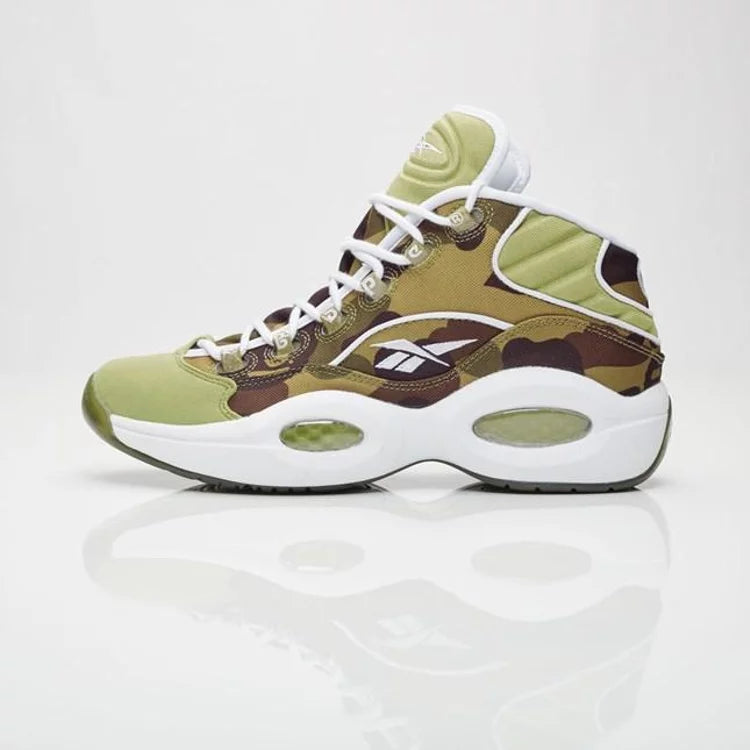 Reebok Question Mid mita sneakers X Bape 1st Camo