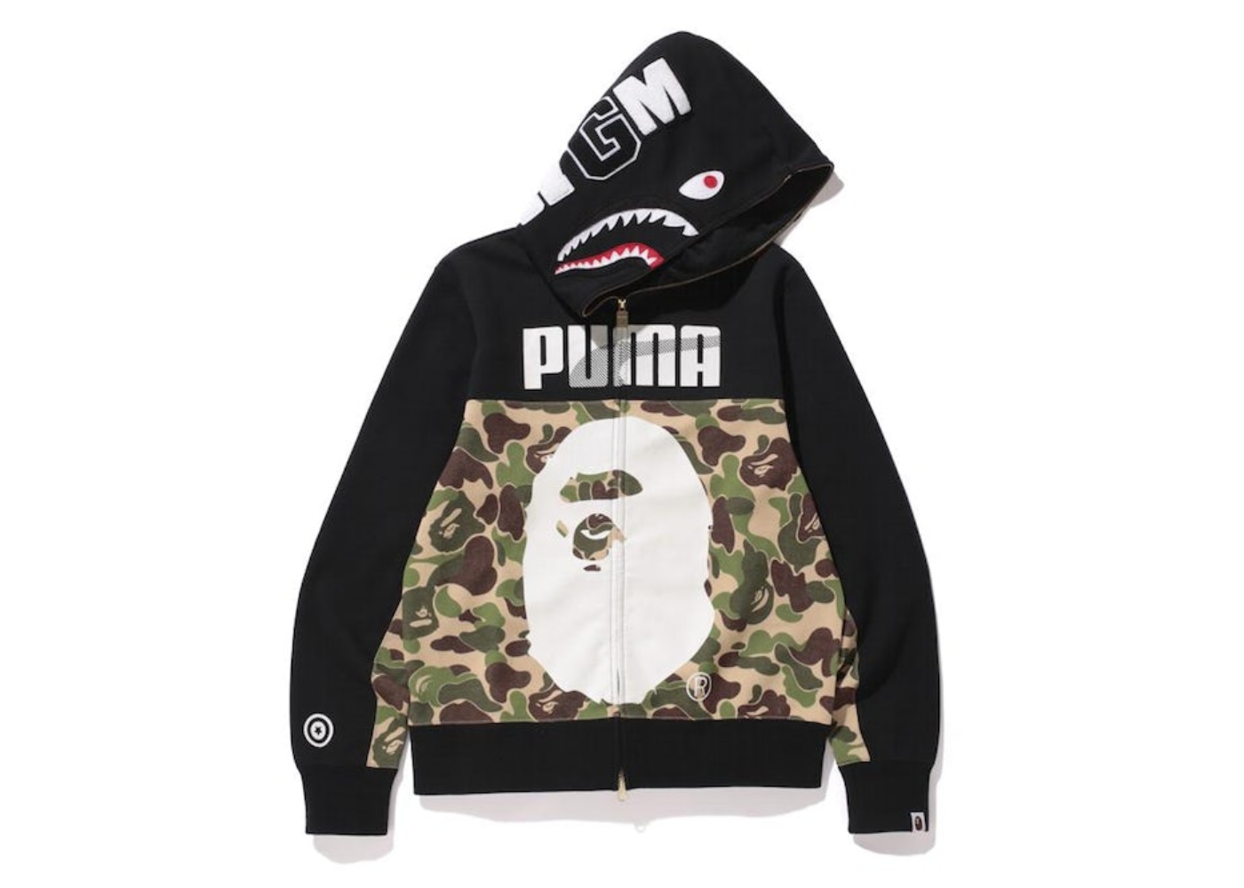 BAPE X Puma ABC Camo Shark Hoodie Black Green