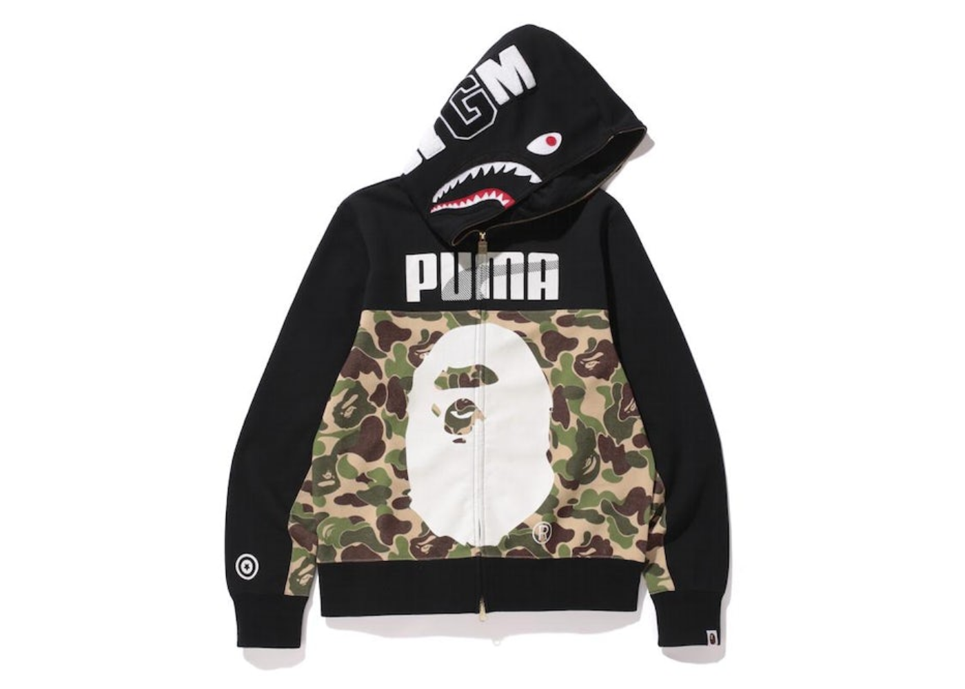 BAPE X Puma ABC Camo Shark Hoodie Black/Green