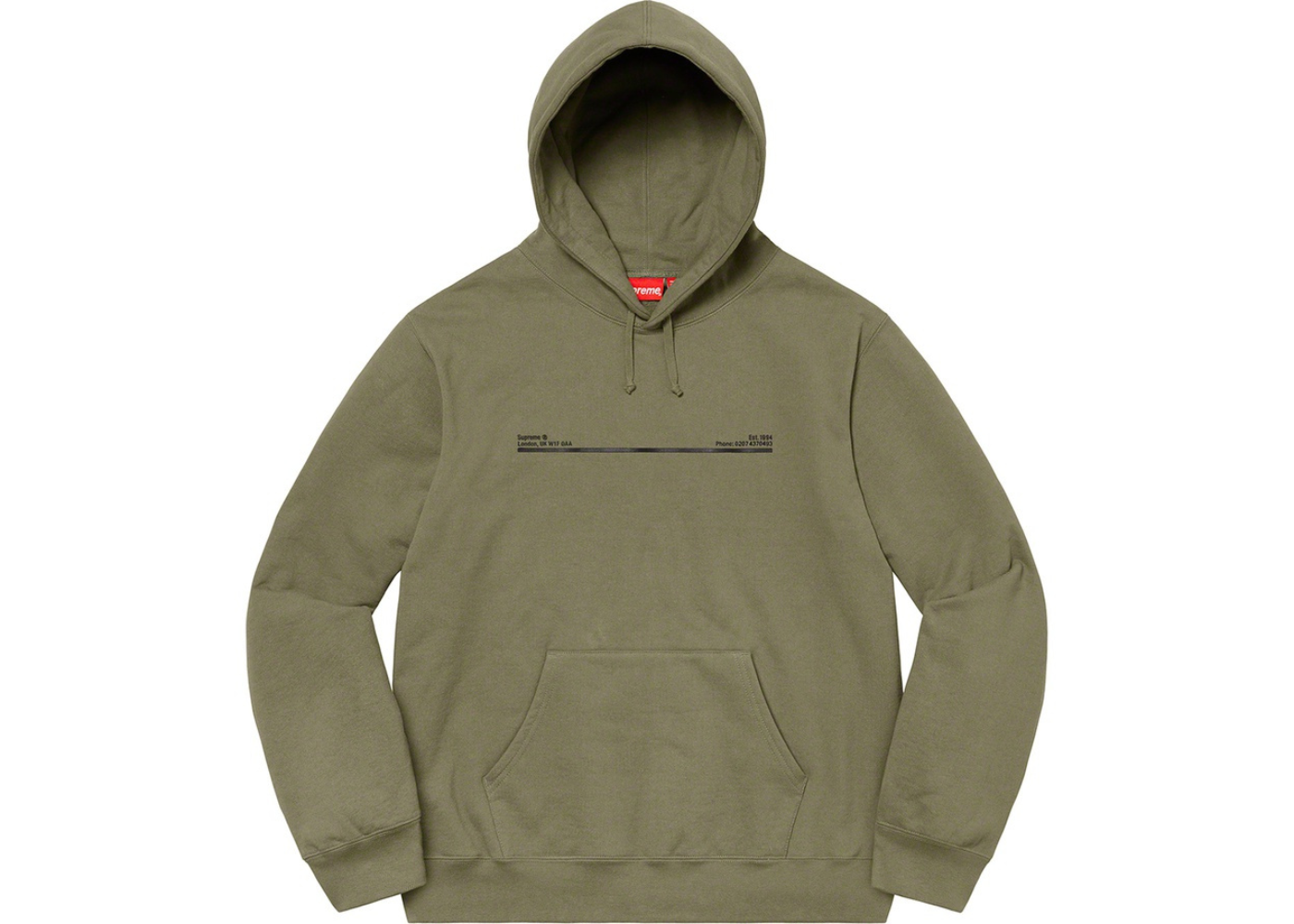 Supreme Shop Hooded Sweatshirt Light Olive London