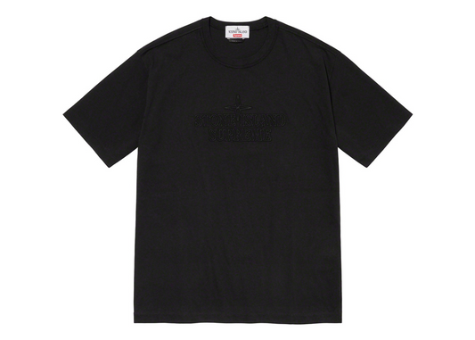 Supreme Stone Island Embroidered Logo S/S Top Black