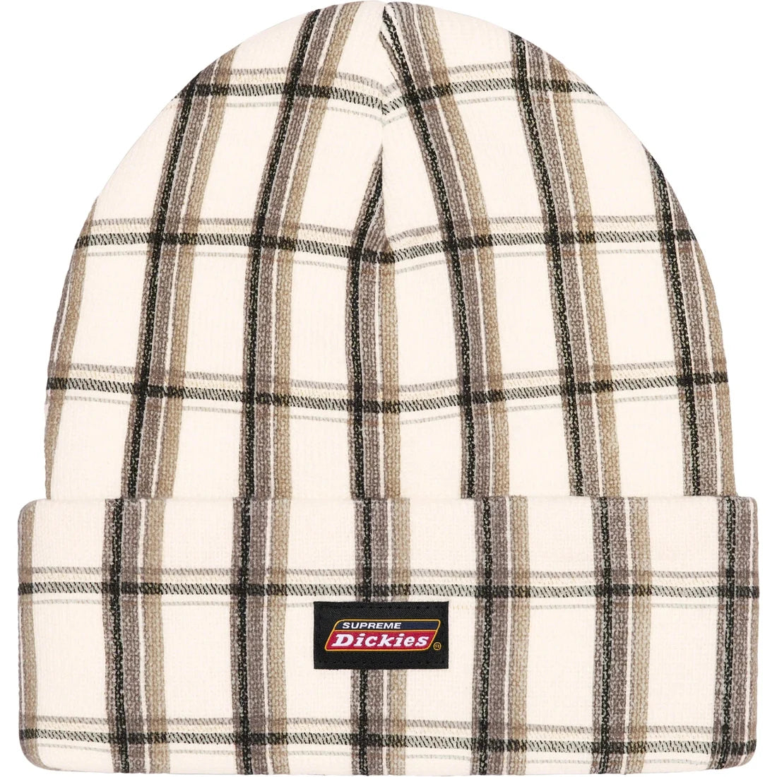 Supreme Dickies Beanie FW23 White Plaid
