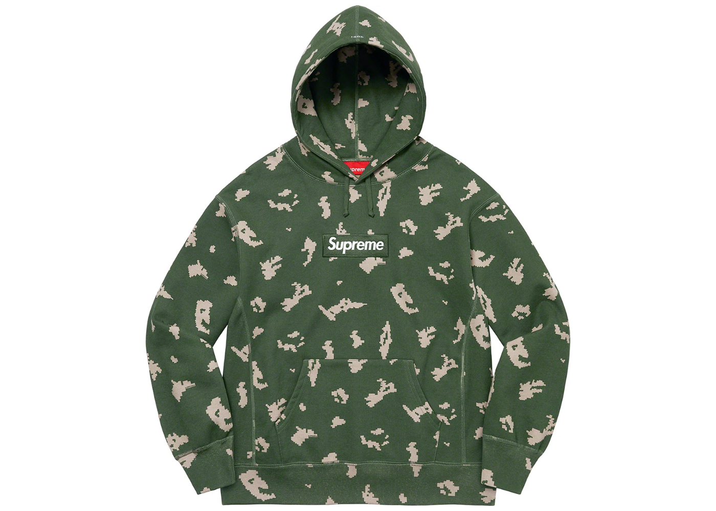 Supreme Box Logo Hooded Sweatshirt FW21 Olive Russian Camo