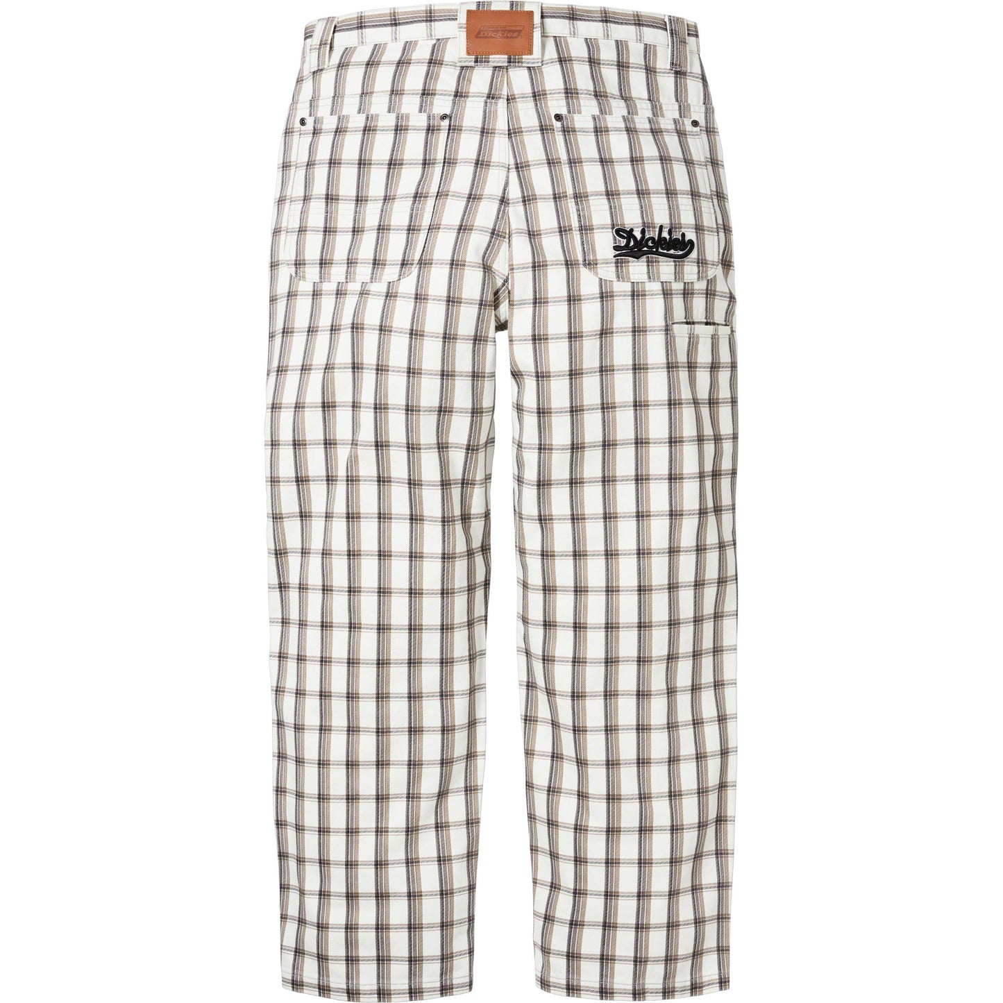 Supreme Dickies Double Knee Baggy Jean White Plaid