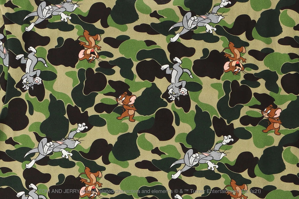 BAPE x Tom and Jerry Camo Tee Green