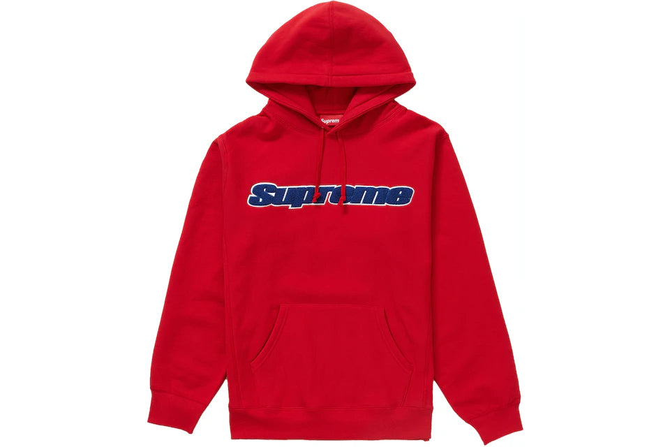 Supreme Chenille Hooded Sweatshirt Red