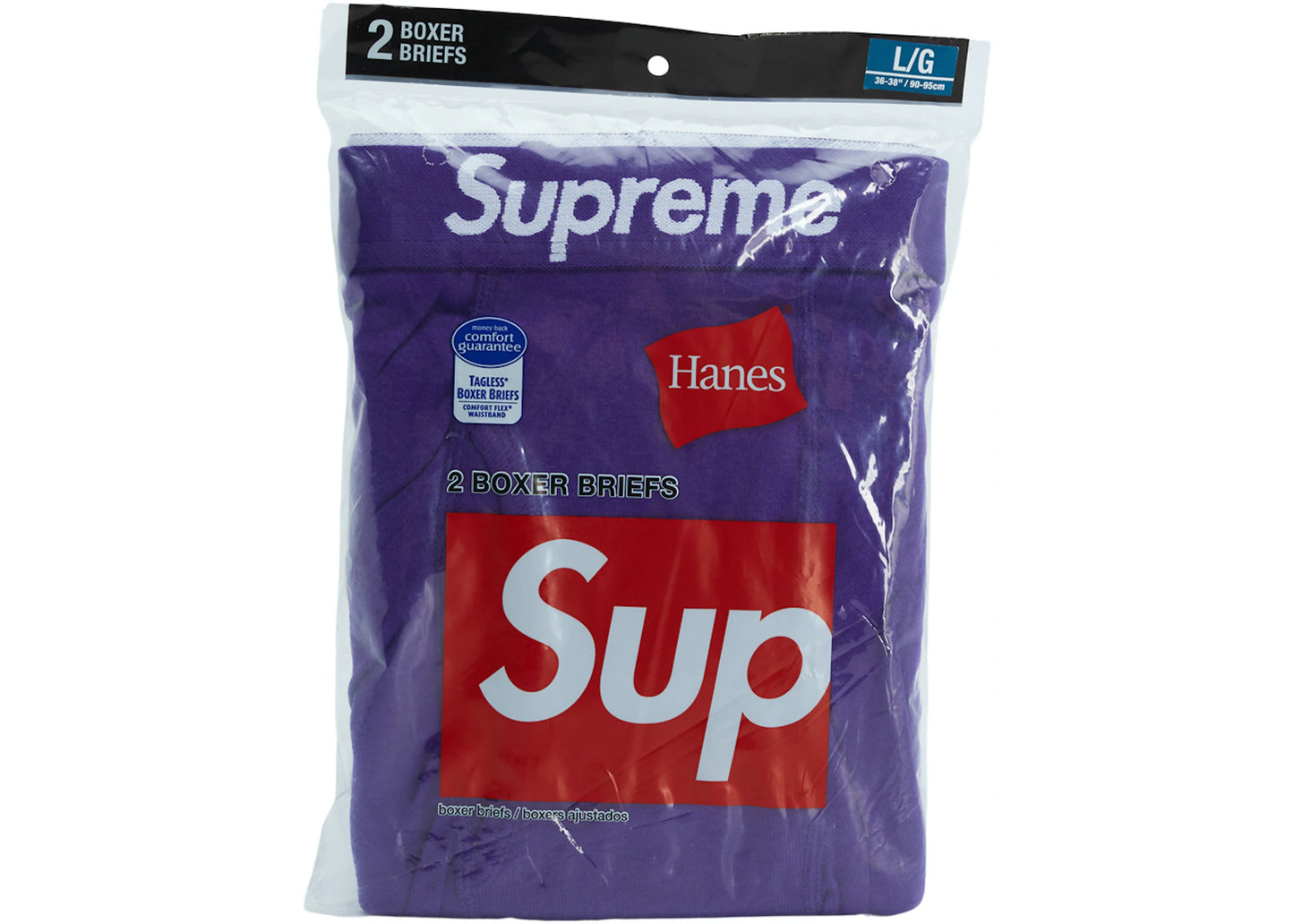 Supreme Hanes Boxer Briefs (2 Pack) Purple