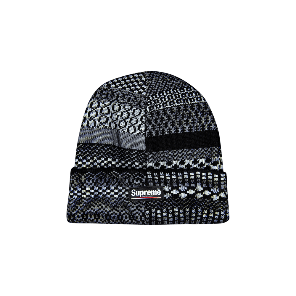Supreme Multi Pattern Beanie Black