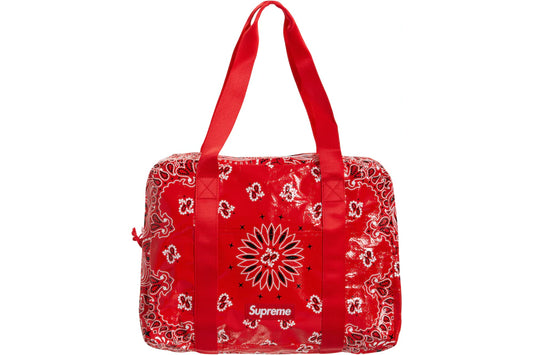 Supreme Bandana Tarp Small Duffle Bag Red