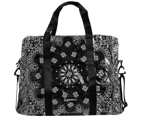 Supreme Bandana Tarp Large Duffle Bag Black