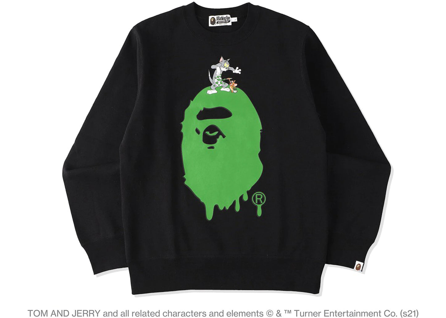 BAPE x Tom and Jerry Painting Crewneck Black