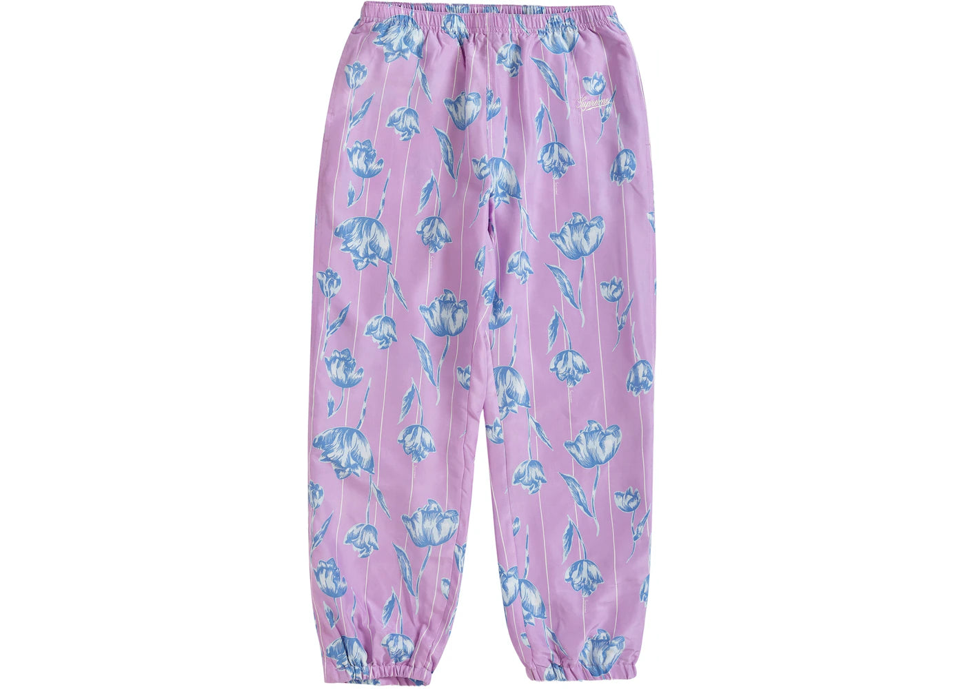 Supreme Floral Silk Track Pant Purple