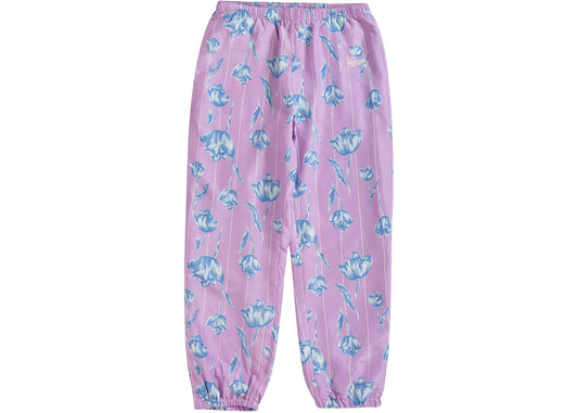 Supreme Floral Silk Track Pant Purple