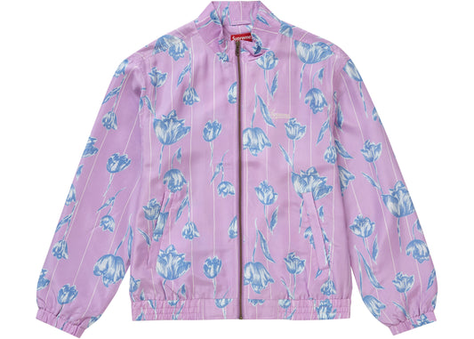 Supreme Floral Silk Track Jacket Purple