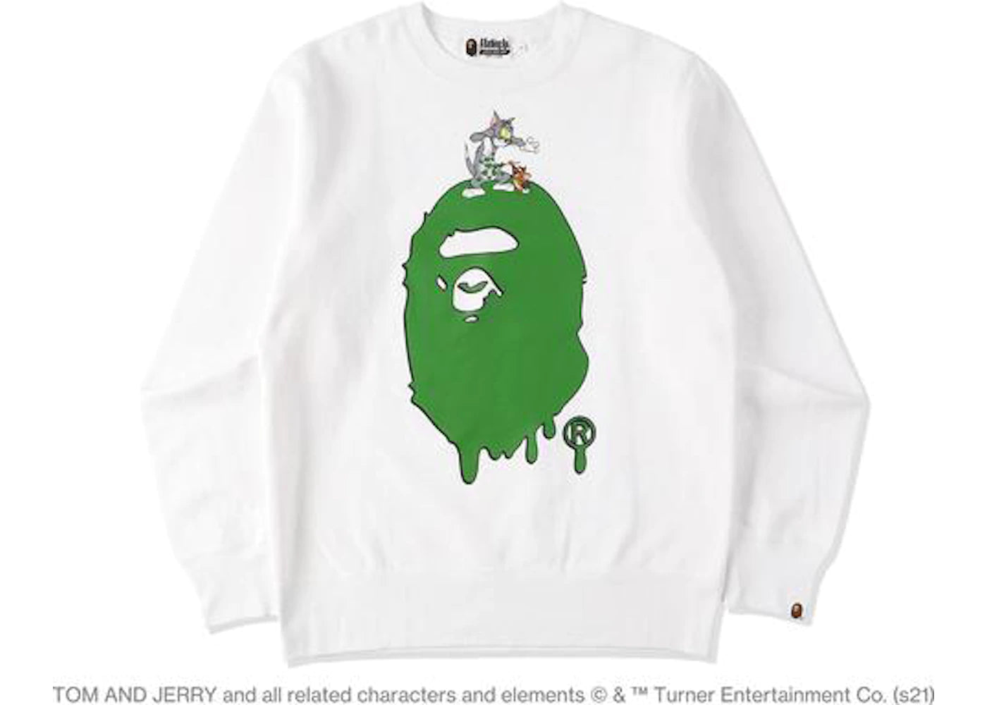 BAPE x Tom and Jerry Painting Crewneck White