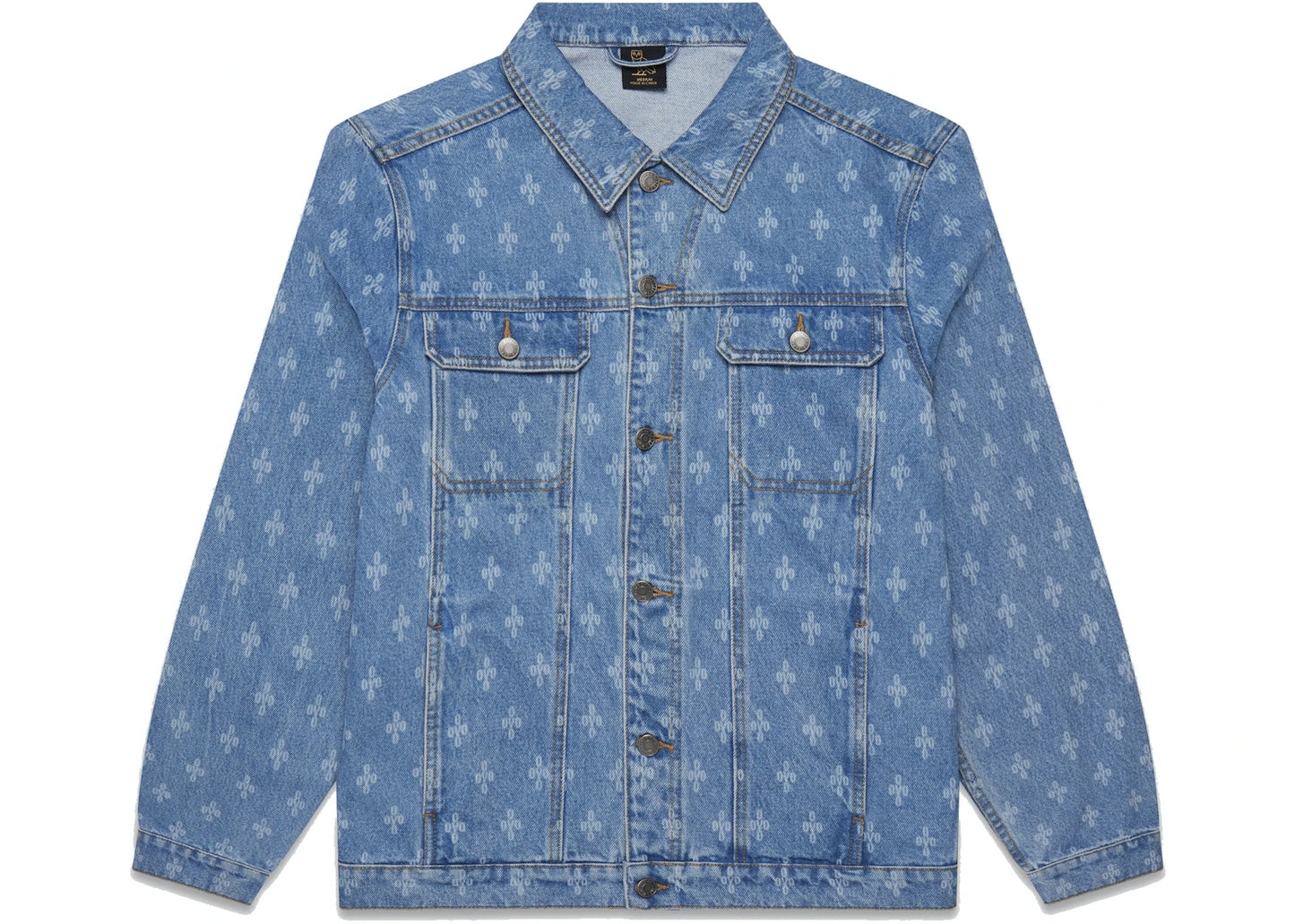 OVO Monogram Denim Trucker Jacket Washed Indigo