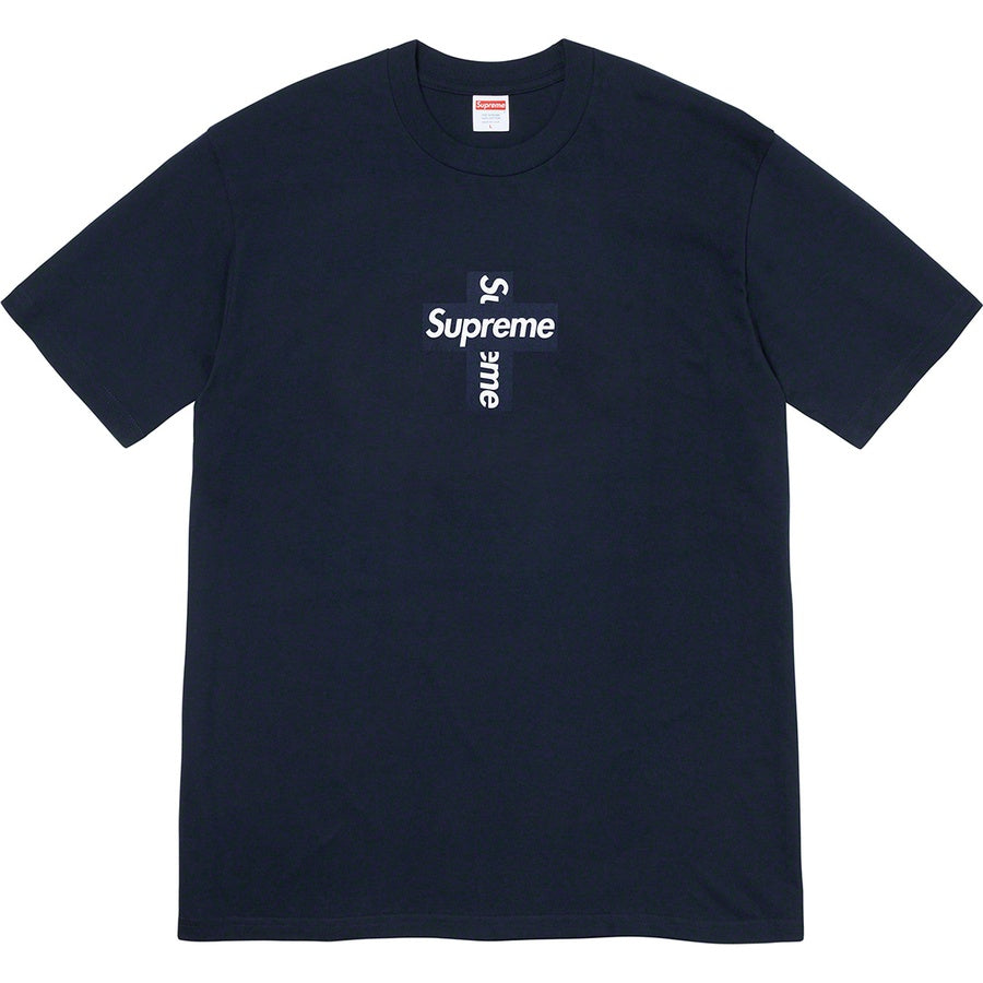 Supreme Cross Box Logo Tee Navy
