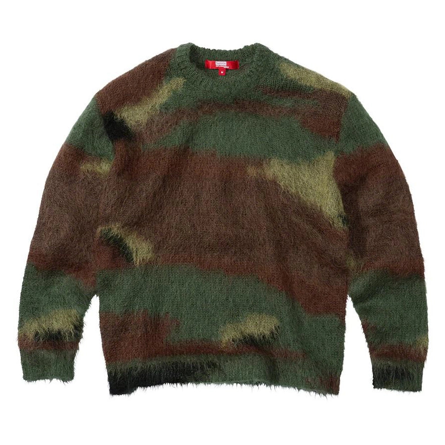 Supreme JUNYA WATANABE CDG MAN Brushed Camo Sweater Olive