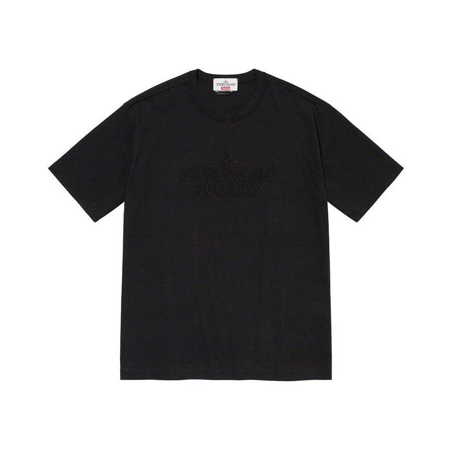 Supreme Stone Island Embroidered Logo S/S Top Black