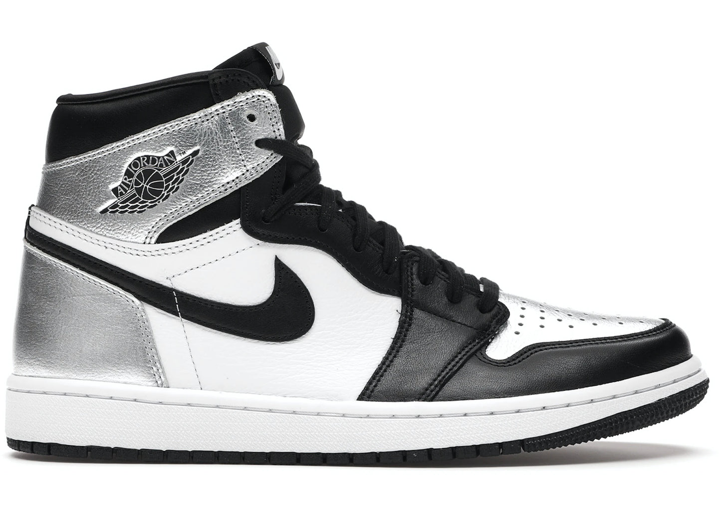 Women's Jordan 1 Retro High Silver Toe @