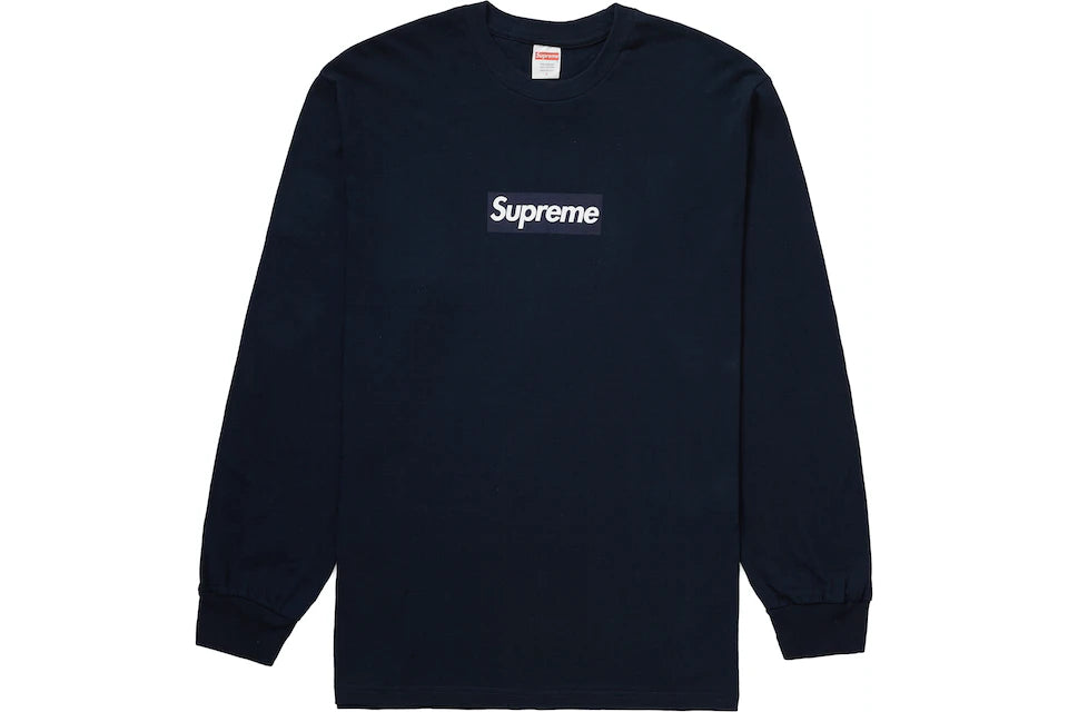 Supreme Box Logo L/S Tee Navy