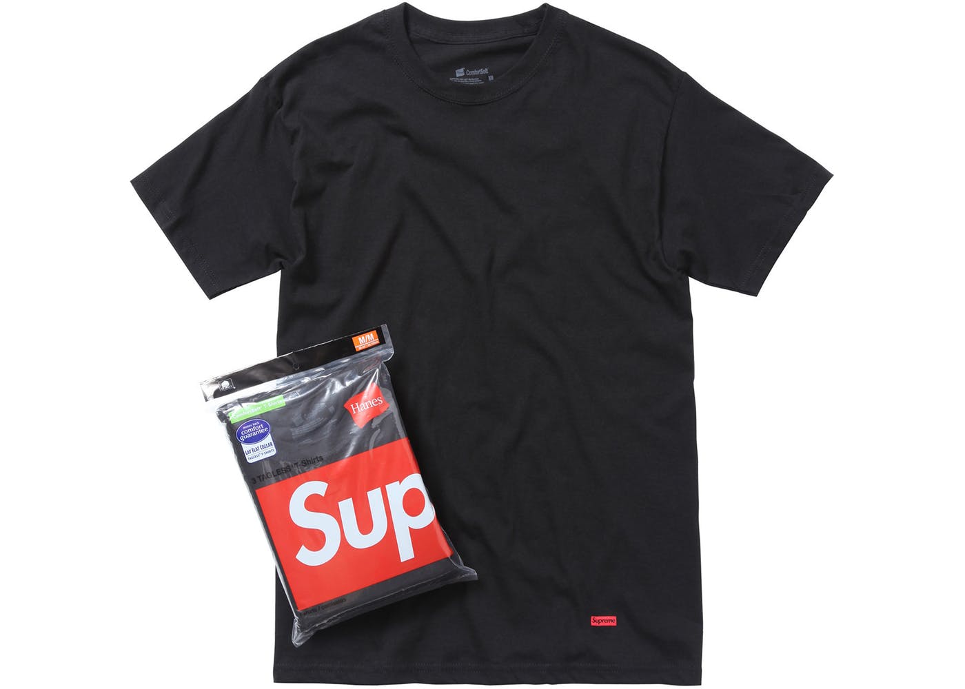 Supreme Hanes Tagless Tees (3 Pack) Black #