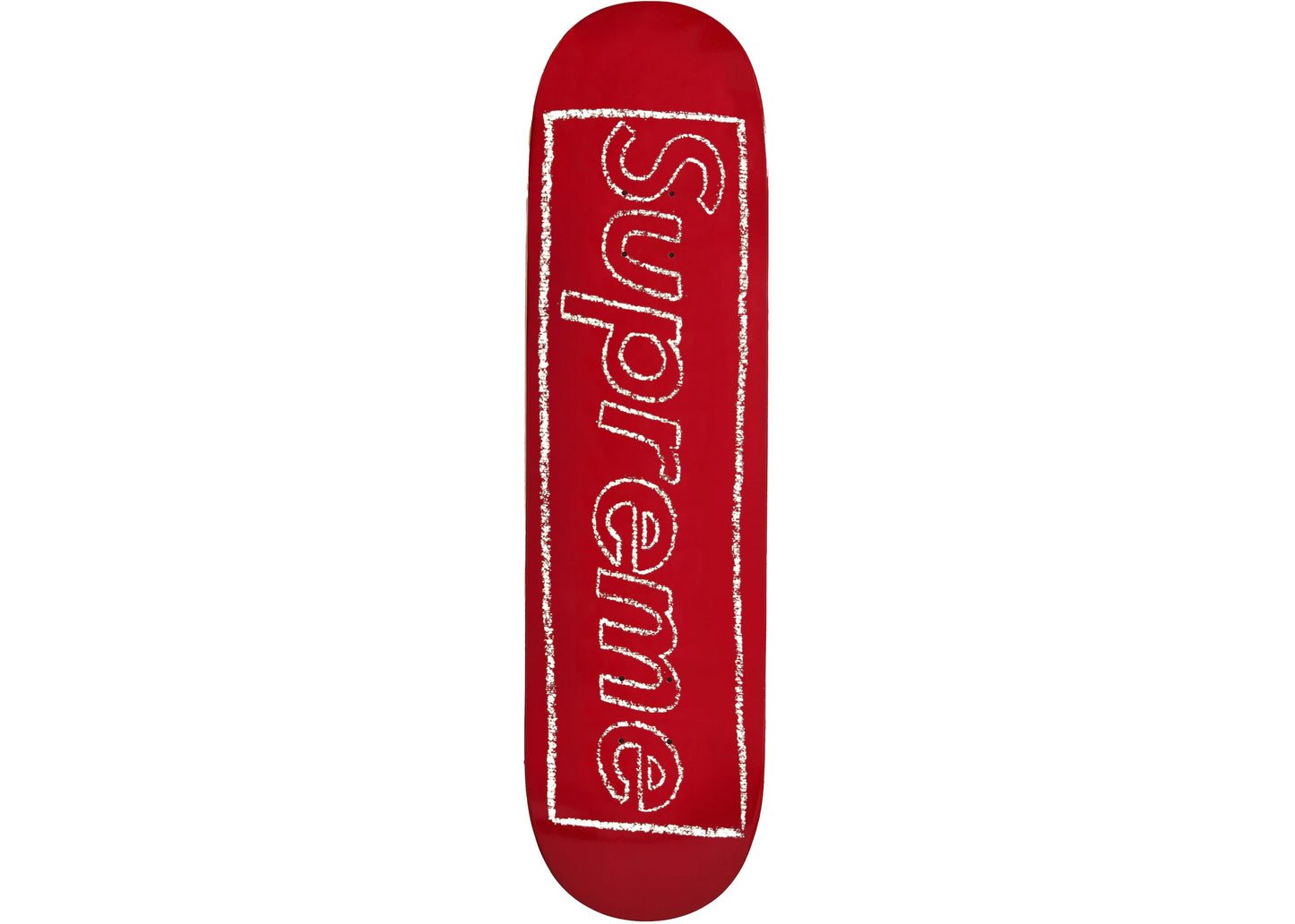 Supreme KAWS Chalk Logo Skateboard Deck Red