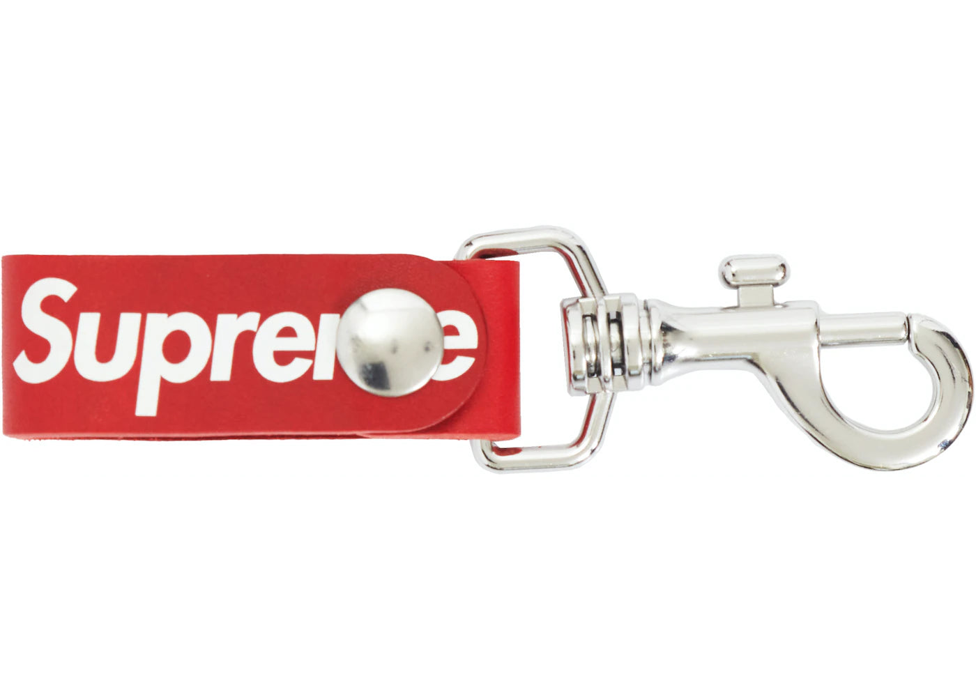 Supreme Leather Key Loop Red