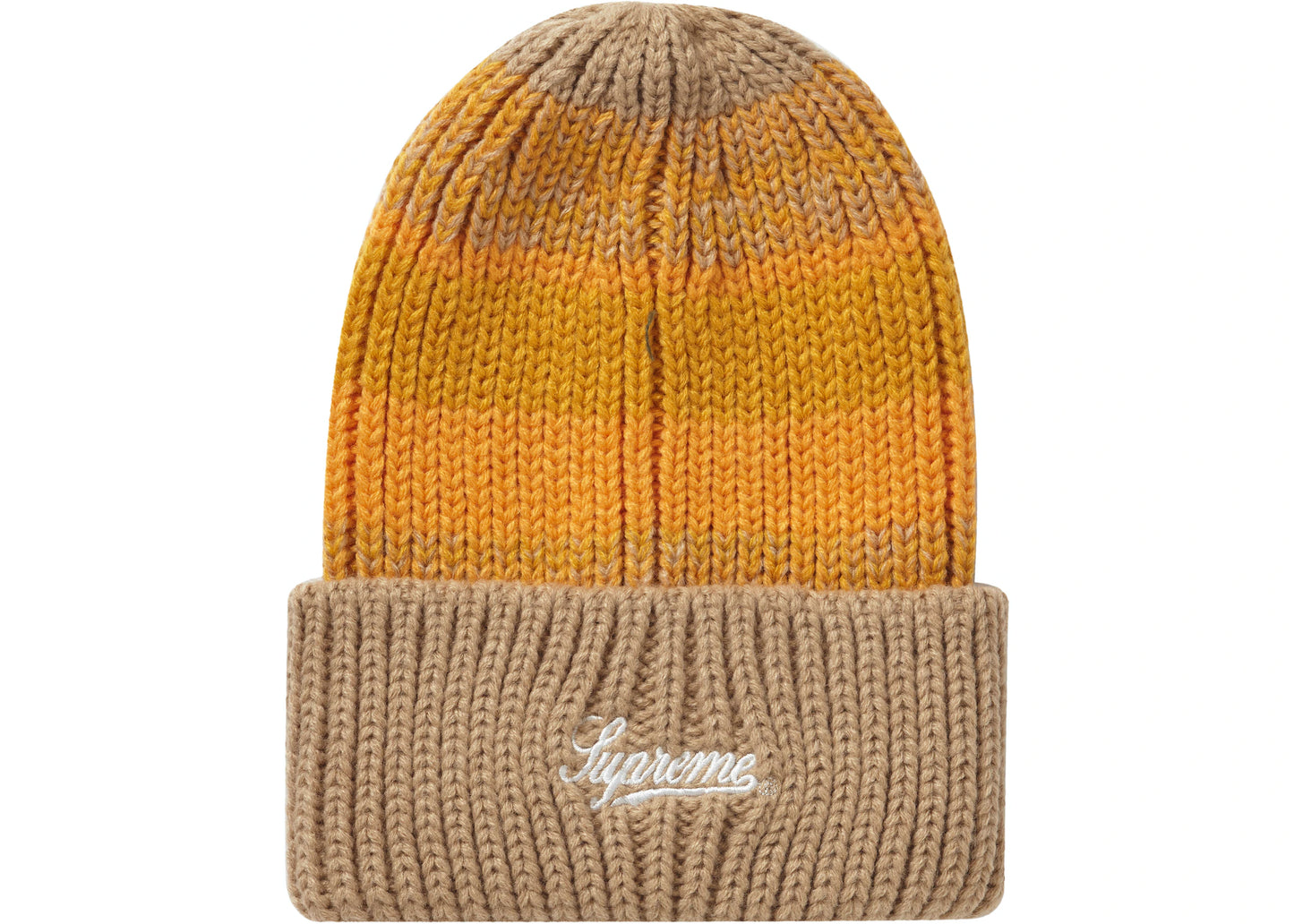 Supreme Mixed Stripe Beanie Tan #