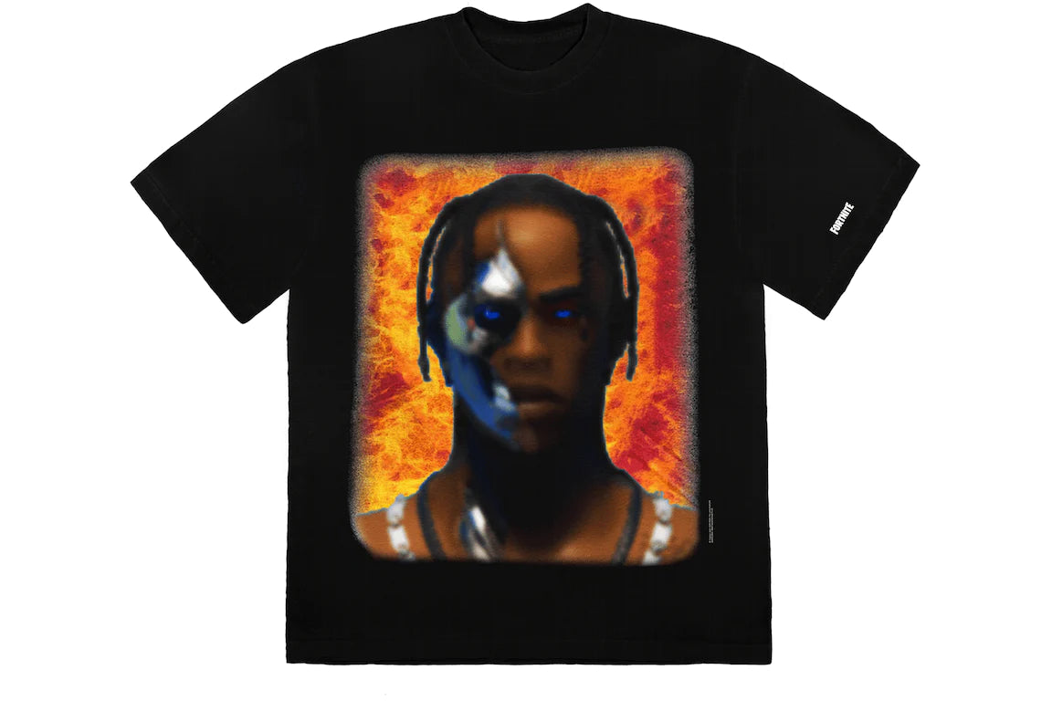 Travis Scott T-3500 Portrait T-shirt Black