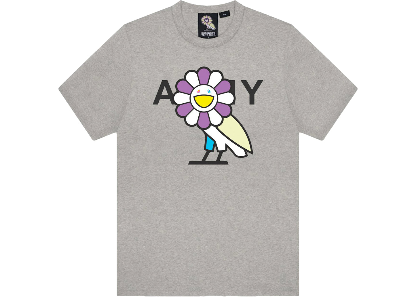 Takashi Murakami x OVO Surplus Flower Owl Tee Heather Grey
