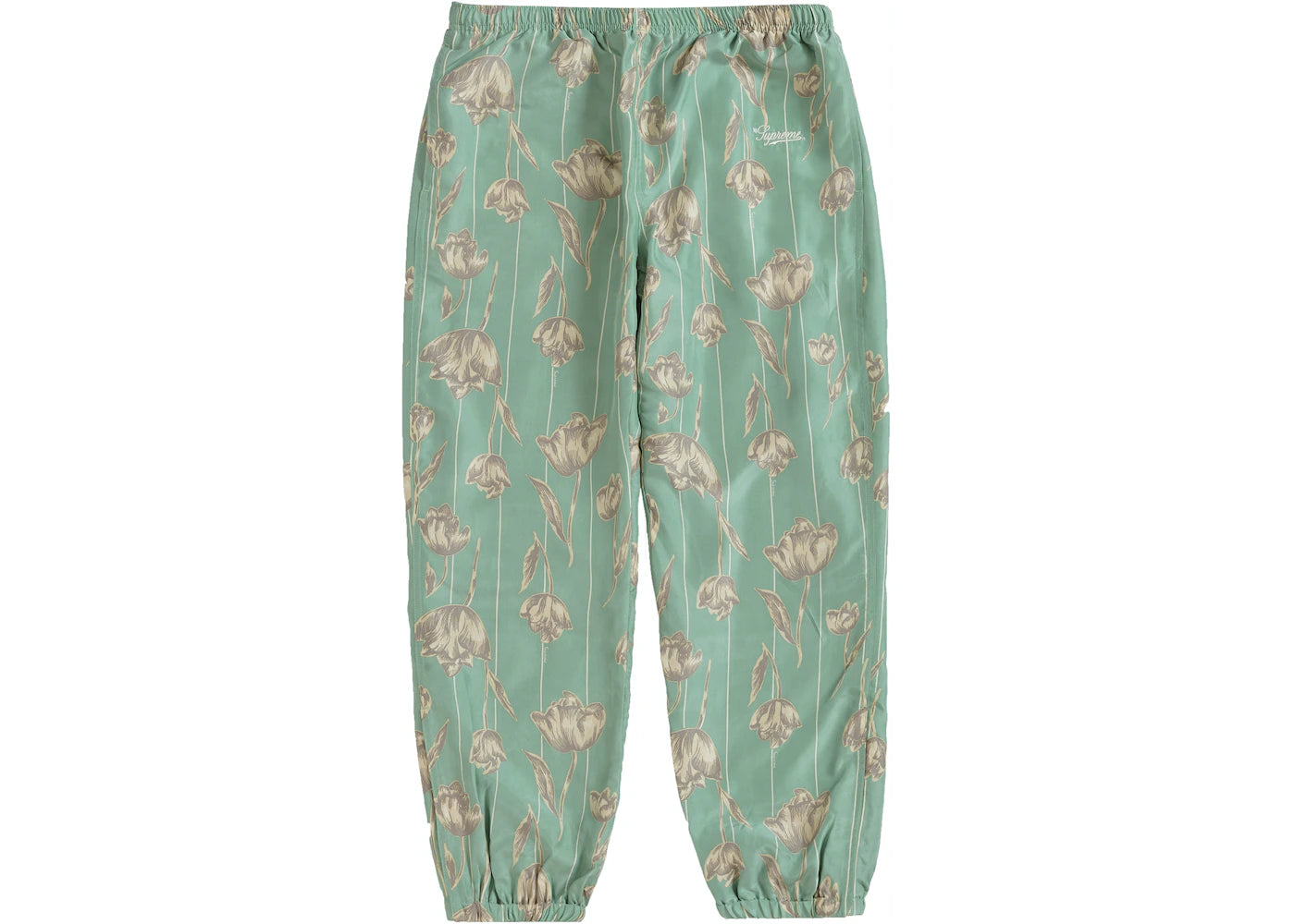 Supreme Floral Silk Track Pant Mint