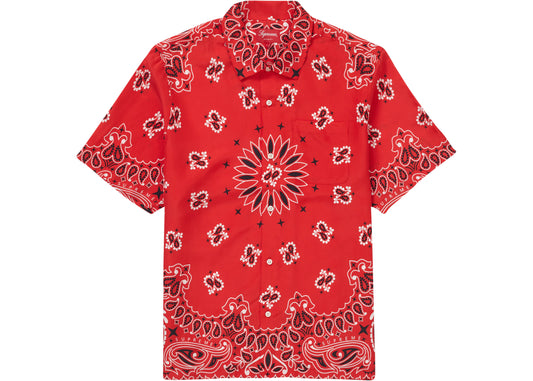Supreme Bandana Silk S/S Shirt Red