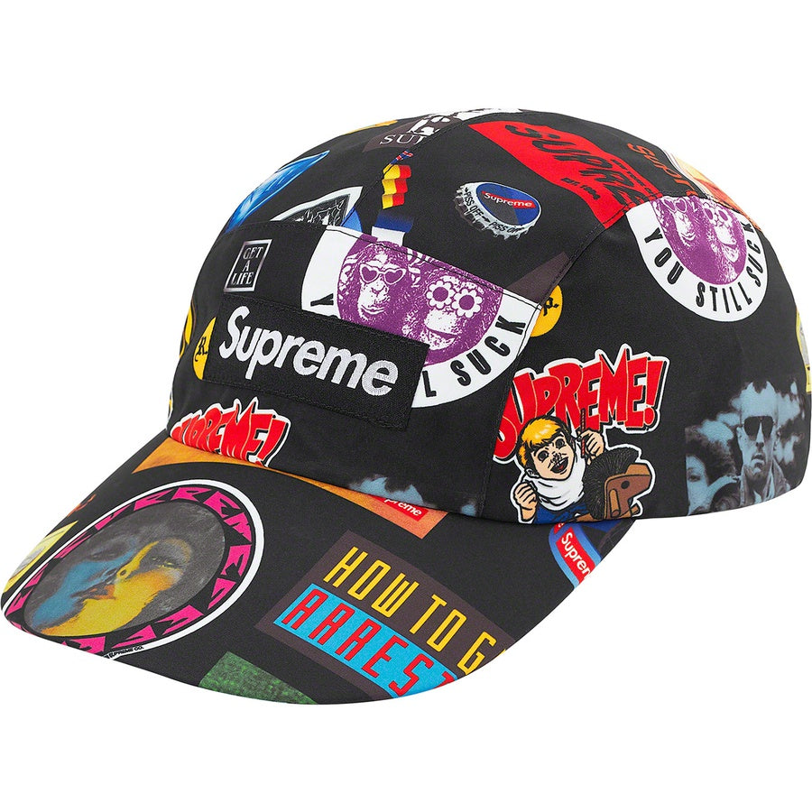 Supreme GORE-TEX Long Bill Camp Cap (SS21) Black Stickers