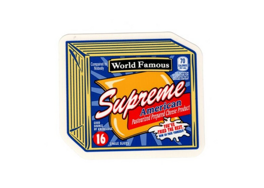 Supreme Cheese Sticker FW19